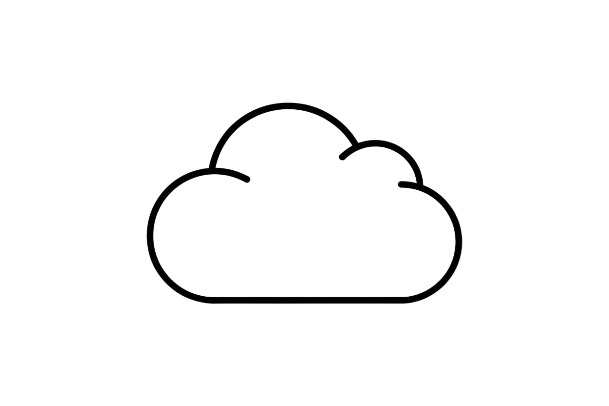 black and white, outline